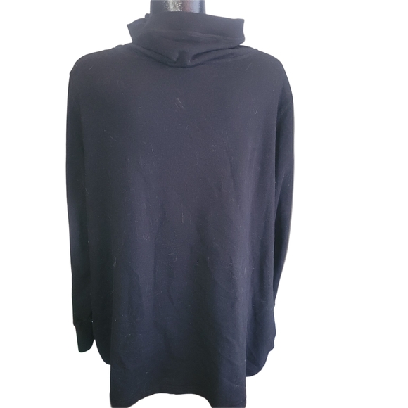 Nola Asymmetrical Black Wrap Style High Neck Cardigan Sweater 3X - Picture 6 of 7